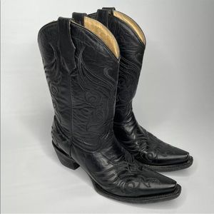 Black Cowboy Boots - Embroidered Woman's Circle G by Corral Brand